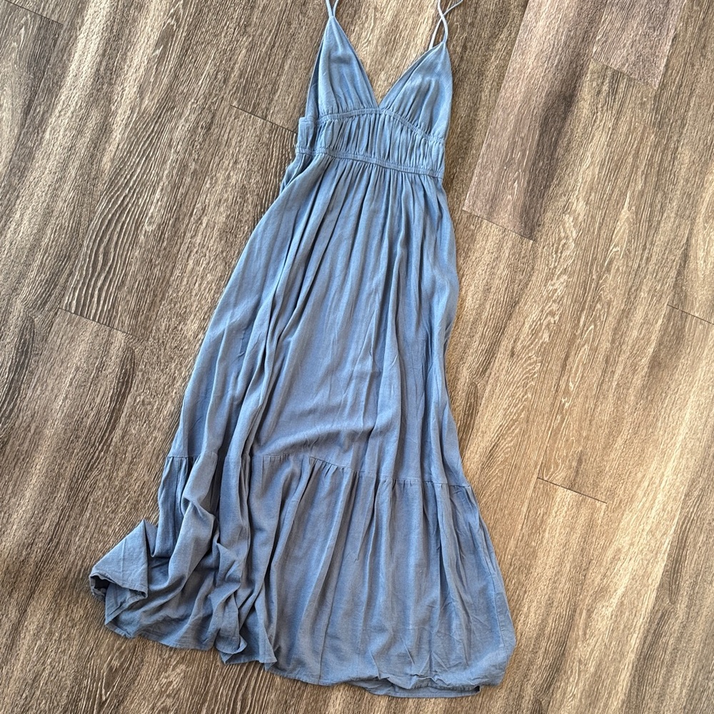 Blue Strappy Maxi Dress